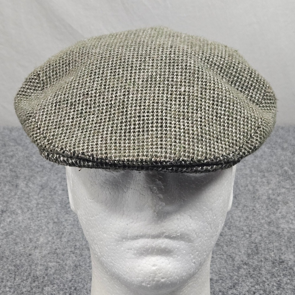 Vintage Flat Cap Size 7 3/8‎ 60 Tweed Wool Gray Ivy Golf Scotland Ivy European